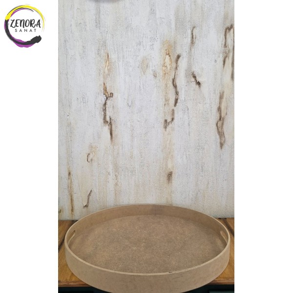Oval Ham Ahşap Tepsi 