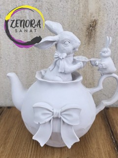 Büyük Alice Çaydanlık Ham Polyester Obje 