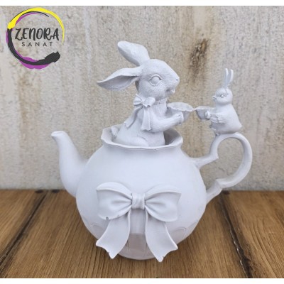 Büyük Alice Çaydanlık Ham Polyester Obje Büyük Alice Çaydanlık Ham Polyester Obje