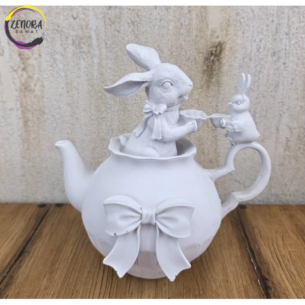 Büyük Alice Çaydanlık Ham Polyester Obje Büyük Alice Çaydanlık Ham Polyester Obje