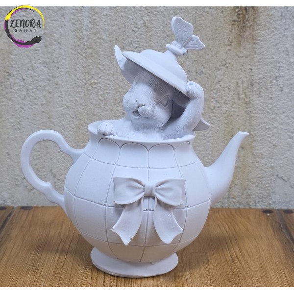 Küçük Alice Çaydanlık Ham Polyester Obje Küçük Alice Çaydanlık Ham Polyester Obje
