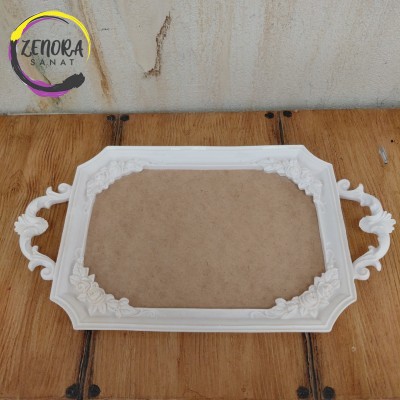 Kenarları Polyester Ahşap Tepsi Kenarları Polyester Ahşap Tepsi