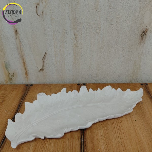 Büyük Boy Yaprak Tabak Polyester Obje Büyük Boy Yaprak Tabak Polyester Obje