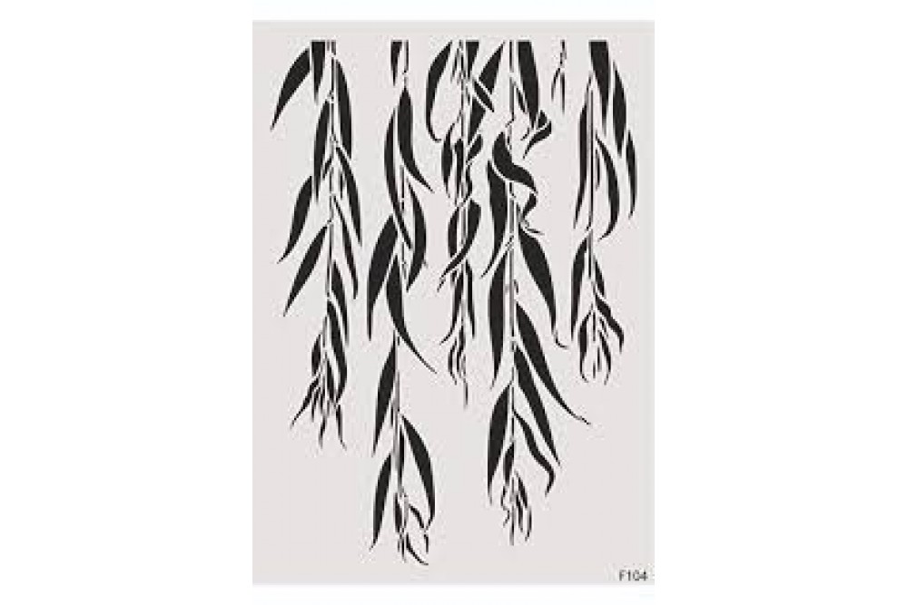 Stencil Sarkan Yaprak Desen F104 25*35