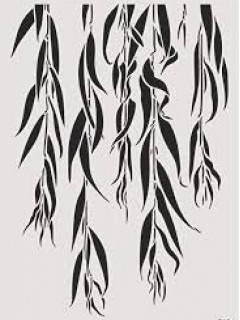 Stencil Sarkan Yaprak Desen F104 25*35