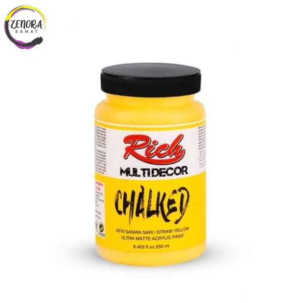 Rich Multidekor Chalked 250 cc Saman Sarı / Straw Yellow 4516 Rich Multidekor Chalked 250 cc Saman Sarı / Straw Yellow 4516