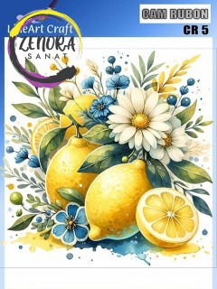 Lineart Cam Rub On Transfer 20*20 Limon Desen CR5 Lineart Cam Rub On Transfer 20*20 Limon Desen CR5
