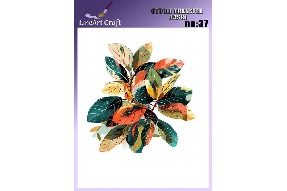 Lineart Ütü İle Rubon Transfer Baskı Yaprak 20*20 NO37