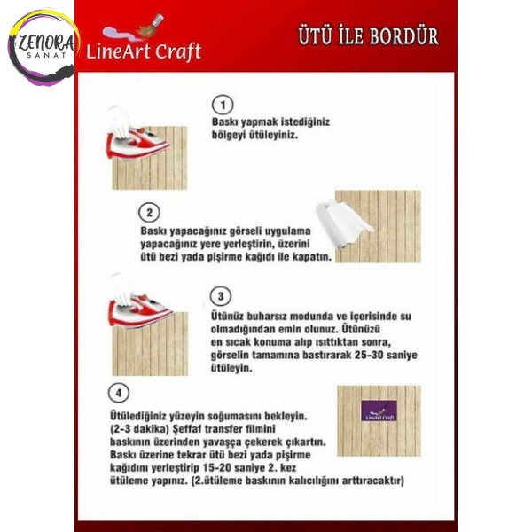 Lineart Ütü İle Rub On Bordür Transfer 1
