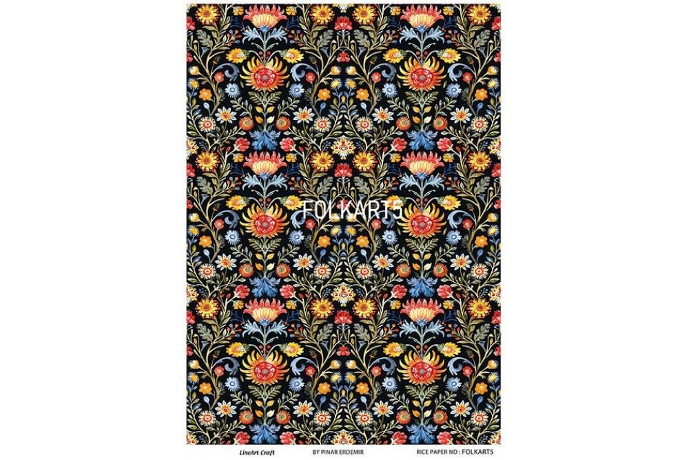 Lineart Pirinç Dekopaj 29*42 Karma Desen FOLKART5 Lineart Pirinç Dekopaj 29*42 Karma Desen FOLKART5