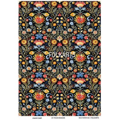 Lineart Pirinç Dekopaj 29*42 Karma Desen FOLKART5