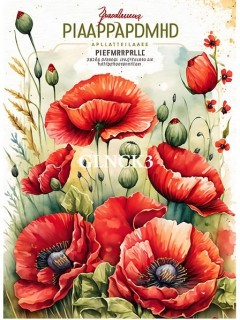 Lineart Pirinç Dekopaj Kağıdı 29*42 Gelincik GLNCK3