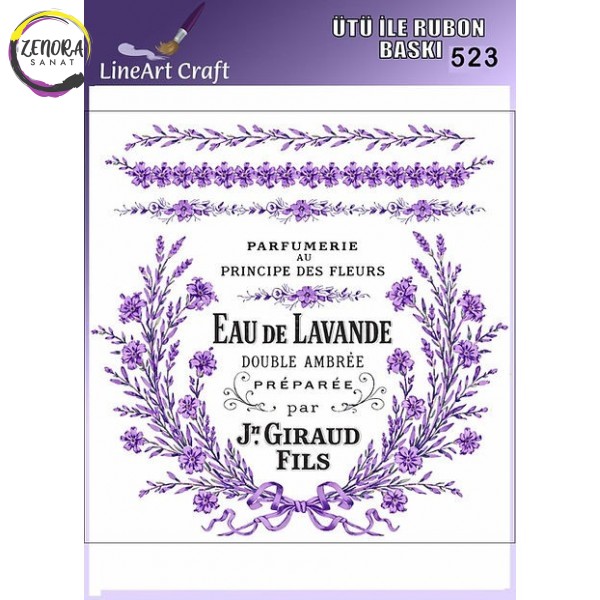 Lineart Ütü İle Rub On Transfer R523 Lineart Ütü İle Rub On Transfer R523