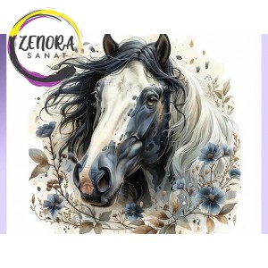 Lineart Ütü İle Rubon Transfer Baskı At 20*20 BSK1 Lineart Ütü İle Rubon Transfer Baskı At 20*20 BSK1