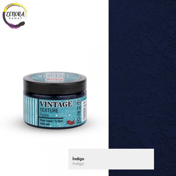 Rich Vintage Texture Paste 150 cc İndigo 5102 Rich Vintage Texture Paste 150 cc İndigo 5102