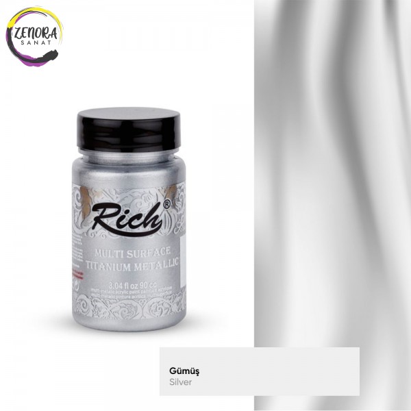 Rich Multi Surface Titanyum Metalik 90 cc Gümüş / Silver 2502 Rich Multi Surface Titanyum Metalik 90 cc Gümüş / Silver 2502