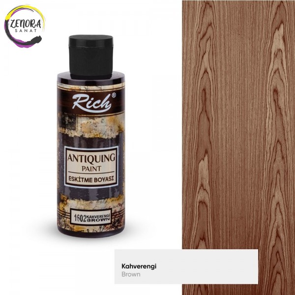 Rich Antiquing Eskitme Boyası 120 cc Kahverengi / Brown 1602 Rich Antiquing Eskitme Boyası 120 cc Kahverengi / Brown 1602