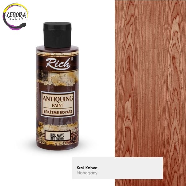 Rich Antiquing Eskitme Boyası 120 cc Kızıl Kahve / Red Brown 1600 Rich Antiquing Eskitme Boyası 120 cc Kızıl Kahve / Red Brown 1600