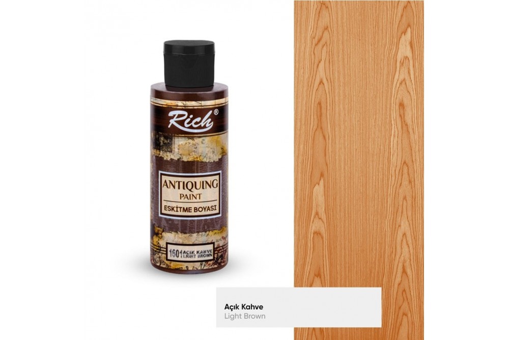 Rich Antiquing Eskitme Boyası 120 cc Açık Kahve / Light Brown 1601