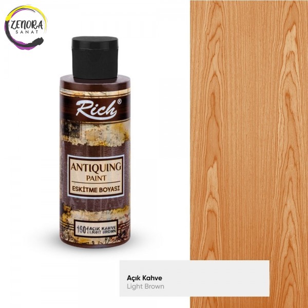 Rich Antiquing Eskitme Boyası 120 cc Açık Kahve / Light Brown 1601 Rich Antiquing Eskitme Boyası 120 cc Açık Kahve / Light Brown 1601