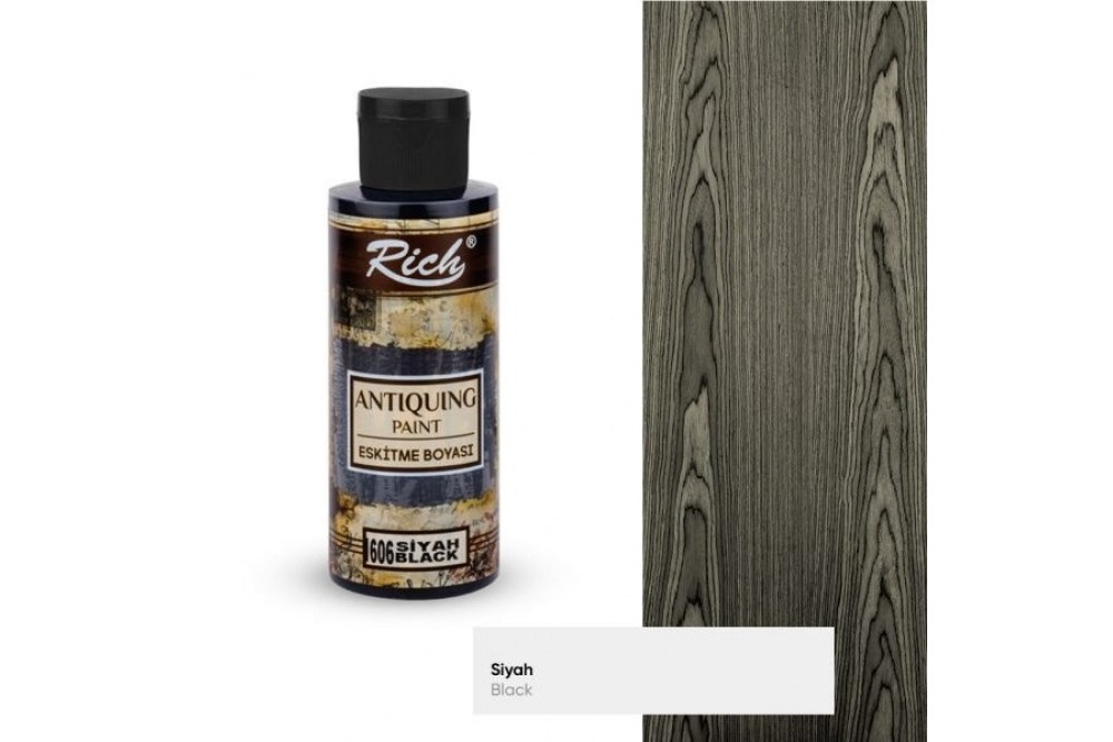 Rich Antiquing Eskitme Boyası 120 cc Siyah / Black 1606
