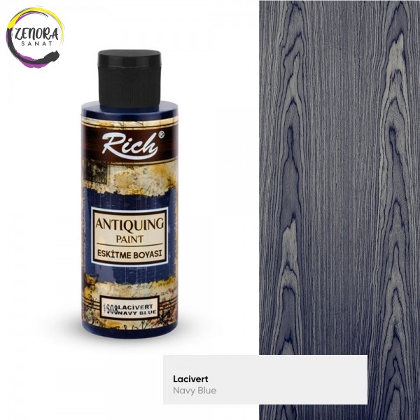 Rich Antiquing Eskitme Boyası 120 cc Lacivert / Navy Blue 1608 Rich Antiquing Eskitme Boyası 120 cc Lacivert / Navy Blue 1608