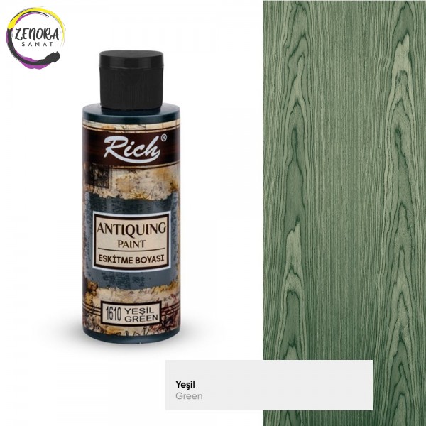 Rich Antiquing Eskitme Boyası 120 cc Yeşil / Green 1610 Rich Antiquing Eskitme Boyası 120 cc Yeşil / Green 1610
