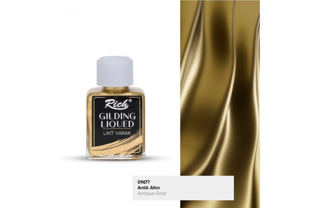 Rich Gilding Liqued 75cc Likit Varak Antik Altın/ Antique Gold 09677 Rich Gilding Liqued 75cc Likit Varak Antik Altın/ Antique Gold 09677