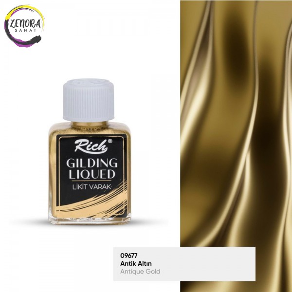 Rich Gilding Liqued 75cc Likit Varak Antik Altın/ Antique Gold 09677 Rich Gilding Liqued 75cc Likit Varak Antik Altın/ Antique Gold 09677