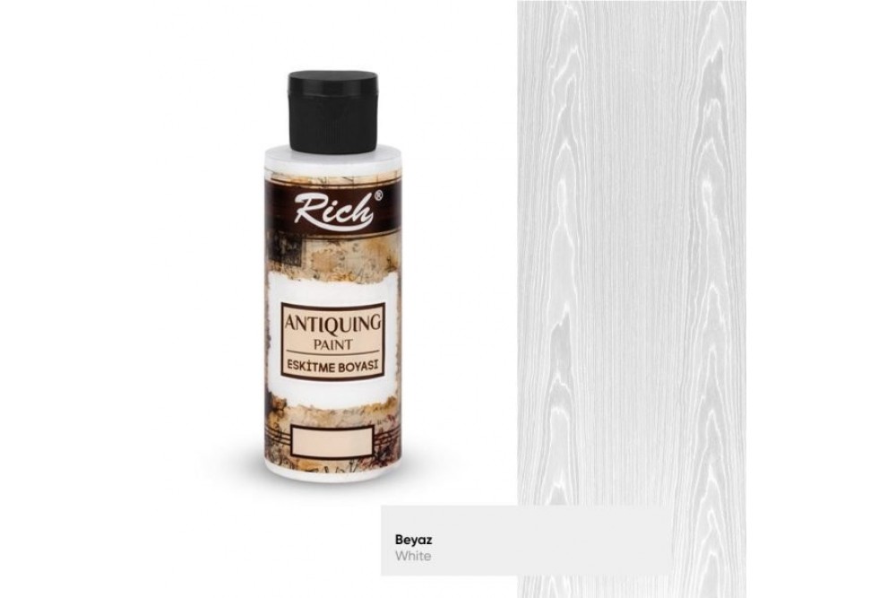Rich Antiquing Eskitme Boyası 120 cc Beyaz / White 1616