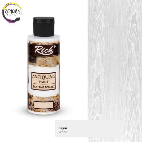 Rich Antiquing Eskitme Boyası 120 cc Beyaz / White 1616 Rich Antiquing Eskitme Boyası 120 cc Beyaz / White 1616