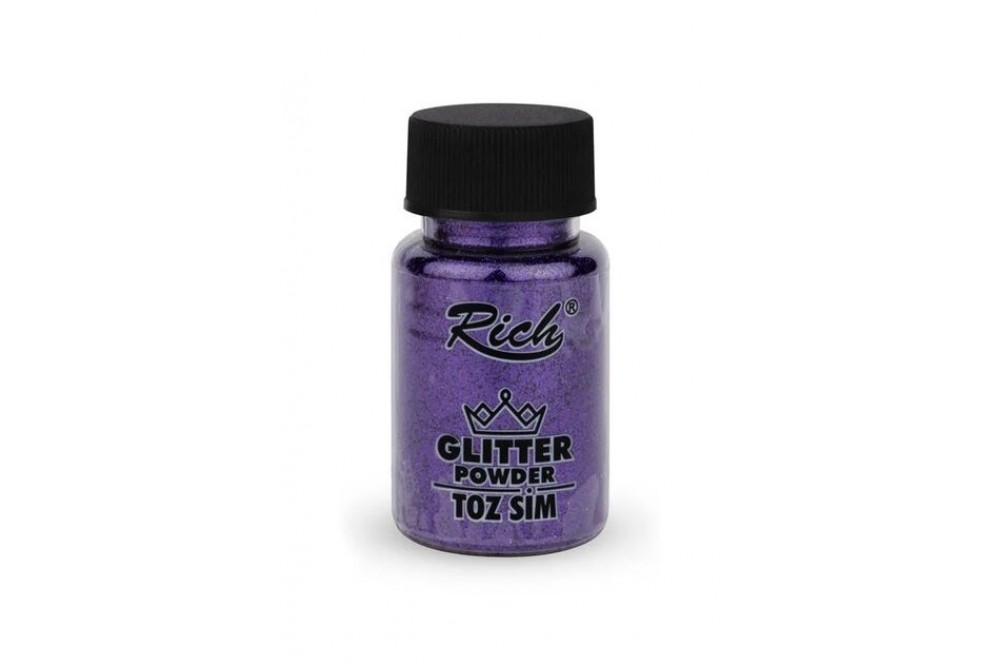 Rich Glitter Powder 50 cc Toz Sim Mor / Puce 4602 Rich Glitter Powder 50 cc Toz Sim Mor / Puce 4602