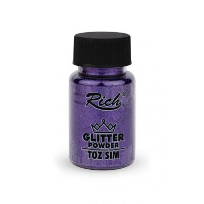 Rich Glitter Powder 50 cc Toz Sim Mor / Puce 4602
