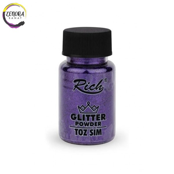 Rich Glitter Powder 50 cc Toz Sim Mor / Puce 4602