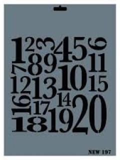 Stencil Sayılar 197 20*30