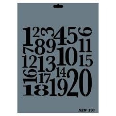 Stencil Sayılar 197 20*30