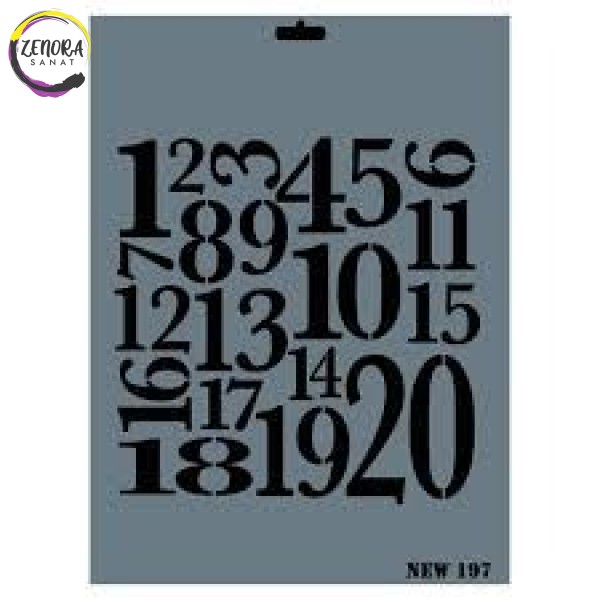 Stencil Sayılar 197 20*30