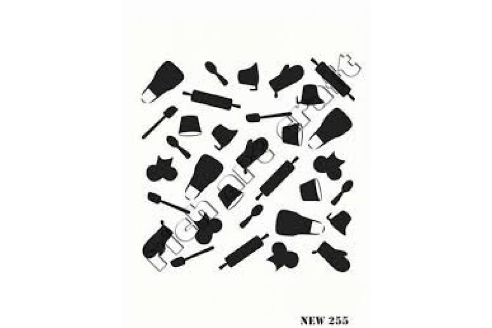 Stencil Mutfak Desen New255 25*40