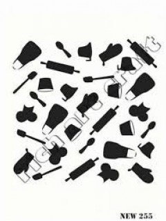 Stencil Mutfak Desen New255 25*40