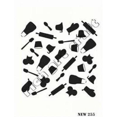 Stencil Mutfak Desen New255 25*40