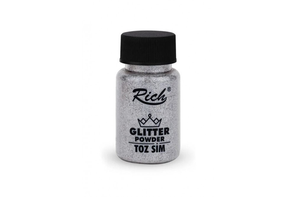 Rich Glitter Powder 50 cc Toz Sim Gümüş/ Silver 4594 Rich Glitter Powder 50 cc Toz Sim Gümüş/ Silver 4594