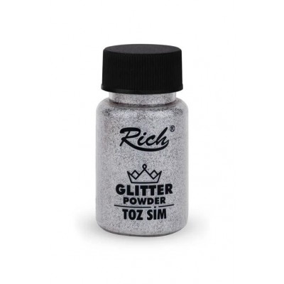 Rich Glitter Powder 50 cc Toz Sim Gümüş/ Silver 4594