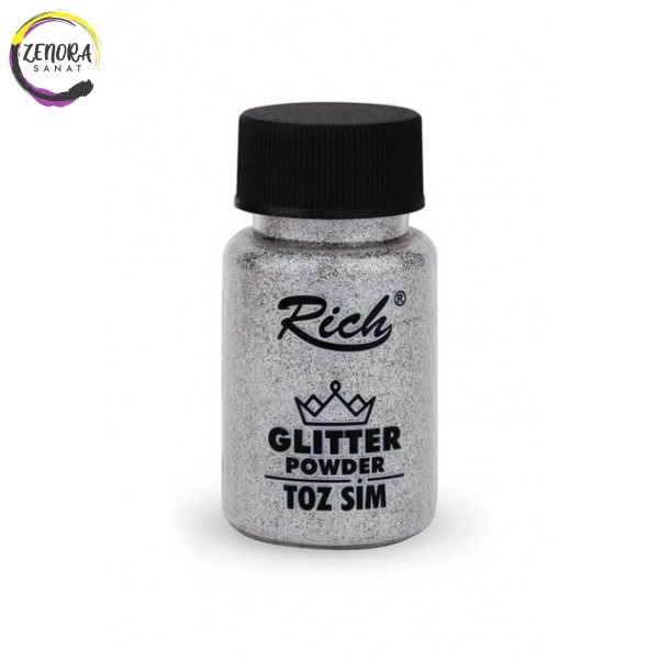 Rich Glitter Powder 50 cc Toz Sim Gümüş/ Silver 4594 Rich Glitter Powder 50 cc Toz Sim Gümüş/ Silver 4594
