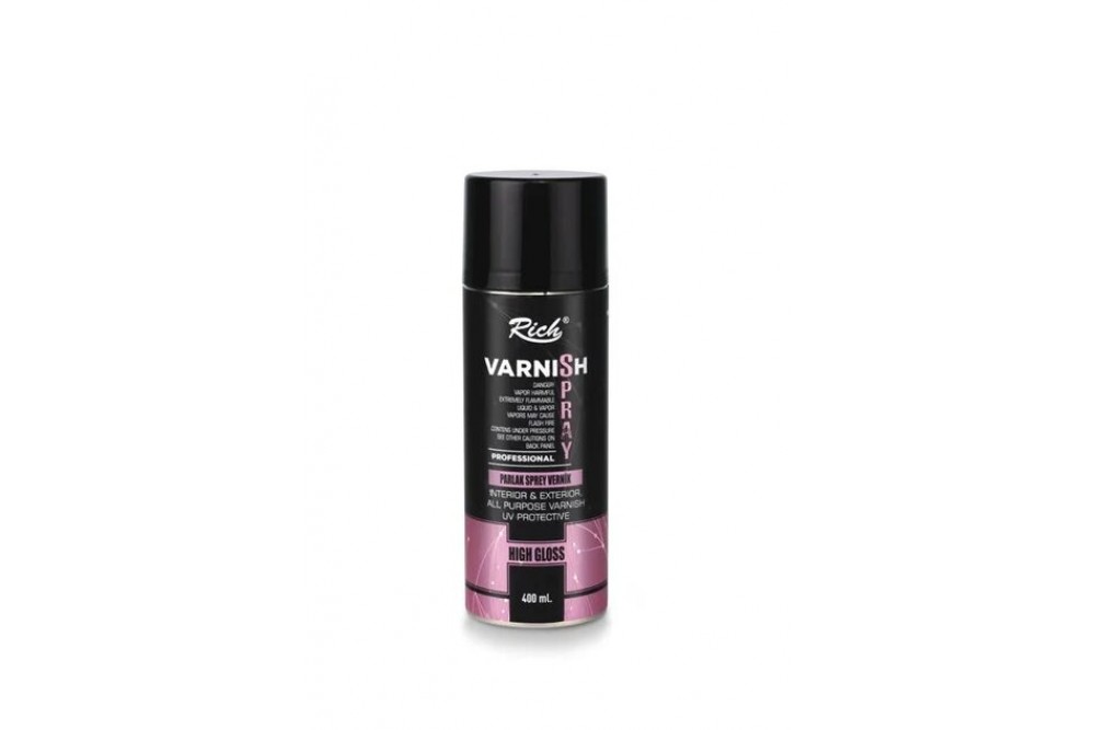 Rich Varnish Spray 400 cc Parlak Sprey Vernik 001