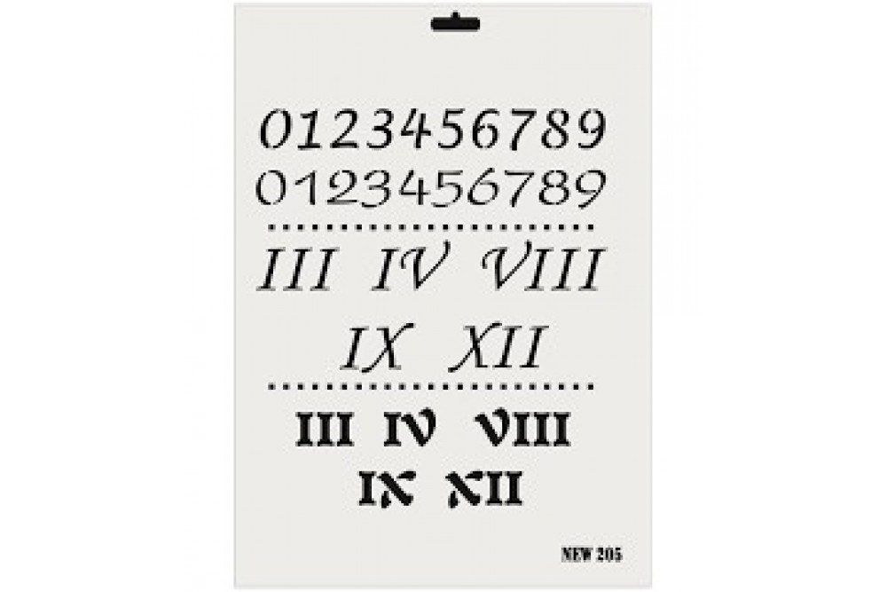 Stencil Sayı Desen New205 25*35