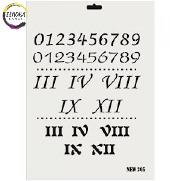 Stencil Sayı Desen New205 25*35 Stencil Sayı Desen New205 25*35