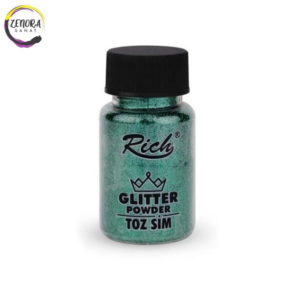 Rich Glitter Powder 50 cc Toz Sim Yaprak Yeşili 4600 Rich Glitter Powder 50 cc Toz Sim Yaprak Yeşili 4600