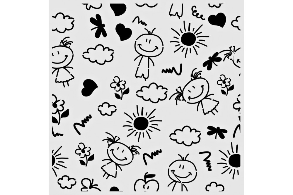 Stencil Çocuk Desen Hd177 40*40 Stencil Çocuk Desen Hd177 40*40