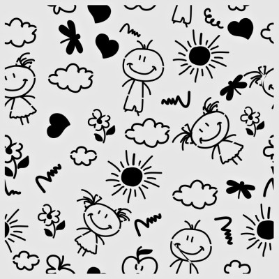 Stencil Çocuk Desen Hd177 40*40 