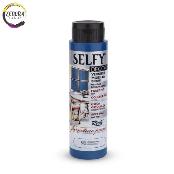 Rich Selfy Dekor Vernikli Mobilya Boyası 500 cc Napolyon Mavi / Napolion Blue 5836 Rich Selfy Dekor Vernikli Mobilya Boyası 500 cc Napolyon Mavi / Napolion Blue 5836